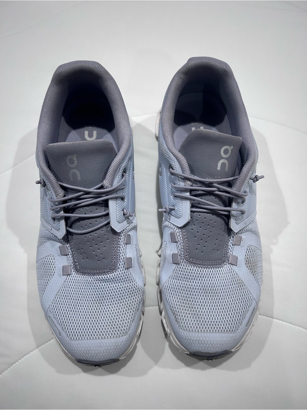 On Running Women's Light Blue and Gray Athletic Trainers